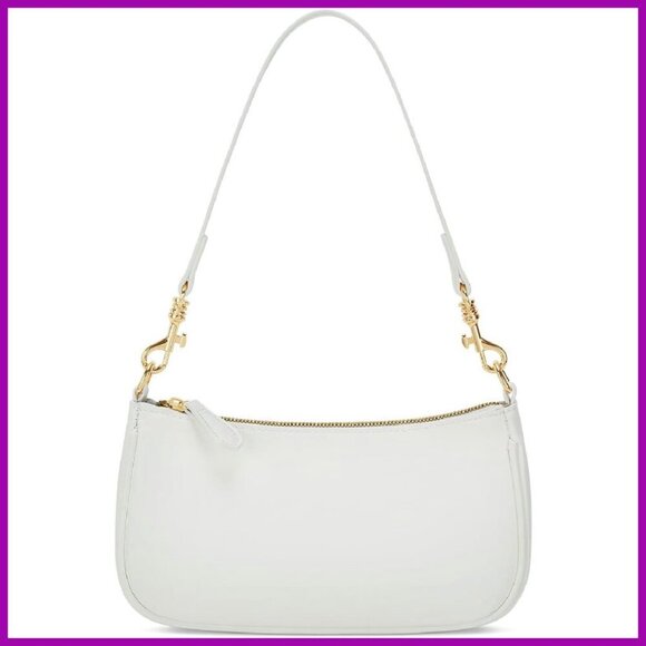 Handbags - Small Vegan Leather Shoulder Bag with Removable Strap Retro Purse